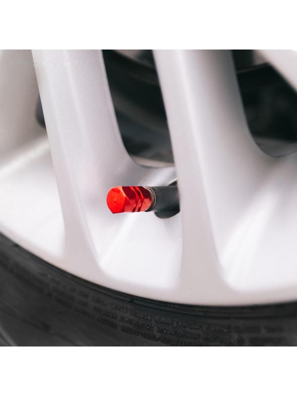 Колпачок на вентиль TORSO, красный, набор 4 шт