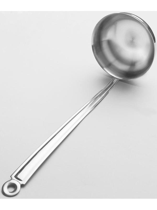 Половник, 150 мл, 9 см, цельнометаллическая ручка, цвет серебряный