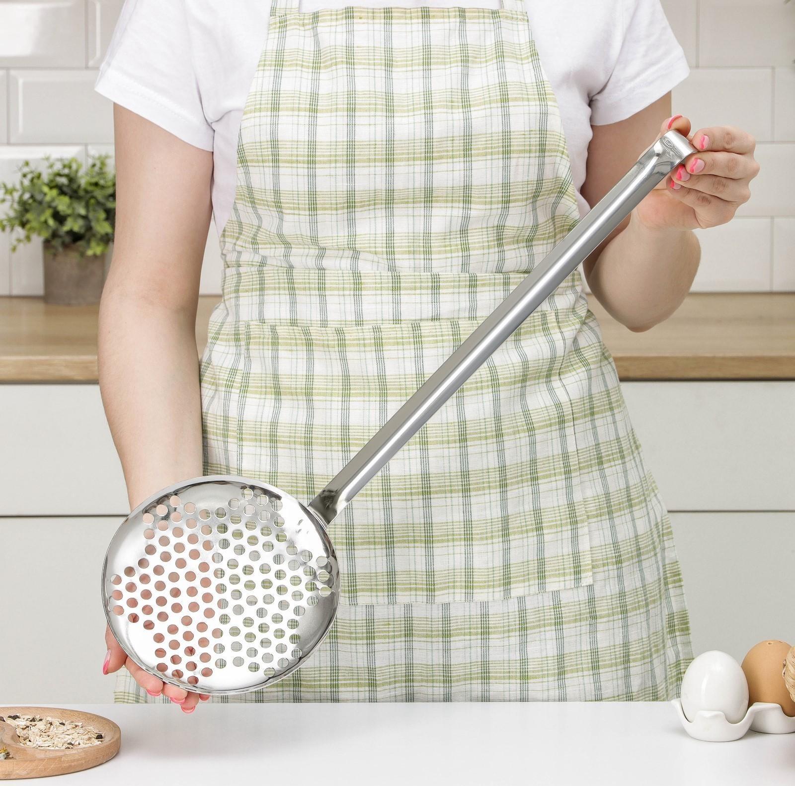 Шумовка «Поварская», h=53 см, цвет серебряный