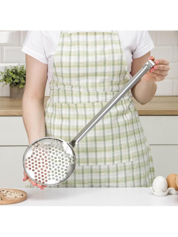 Шумовка «Поварская», h=53 см, цвет серебряный