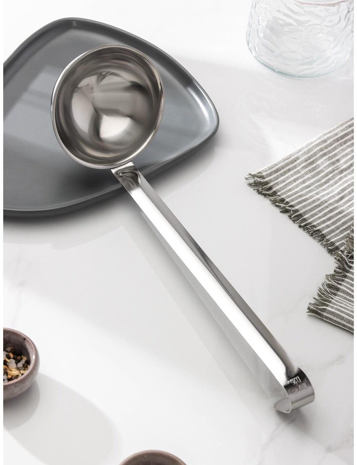 Половник для каши, 250 мл, цельнометаллическая ручка, цвет серебряный