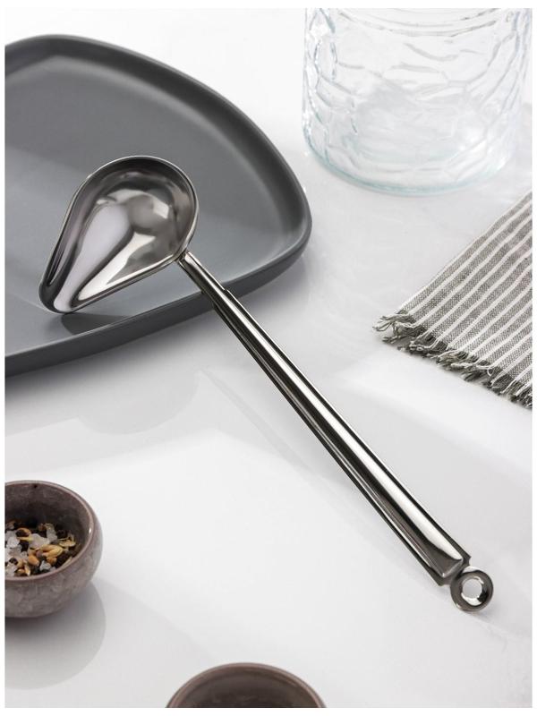 Ложка для соуса, 50 мл, цельнометаллическая ручка