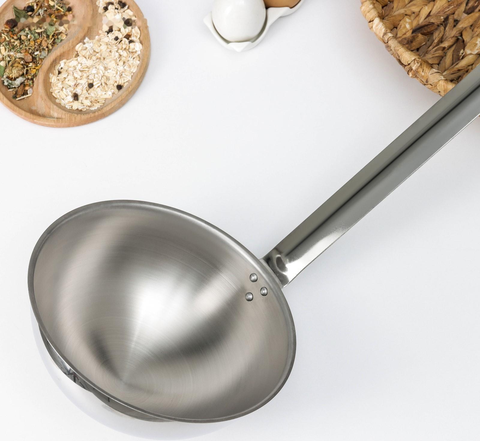 Половник, 2 л, d=22 см, цельнометаллическая ручка