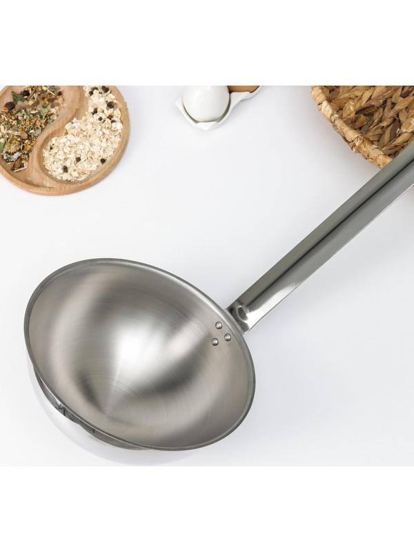 Половник, 2 л, d=22 см, цельнометаллическая ручка