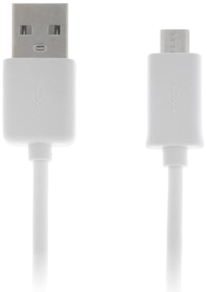 Кабель LuazON, microUSB - USB, 1 А, 0.8 м, белый