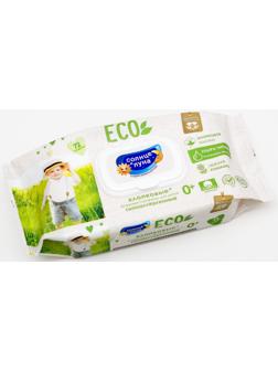 Влажные салфетки «Солнце и луна», детские, с отваром ромашки, 72 шт.