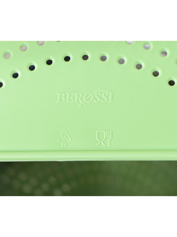 Дуршлаг на кастрюлю, d=28 см, цвет зелёный