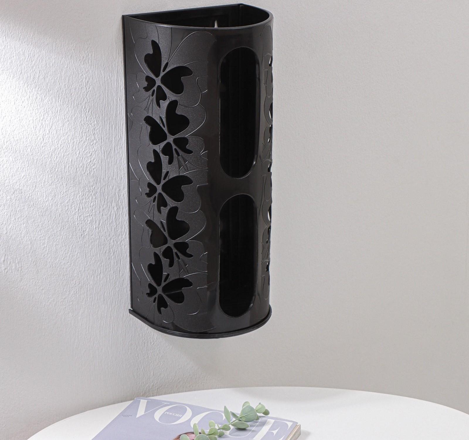 Корзина для пакетов Fly, 16,8×13,3×37,5 см, цвет чёрный