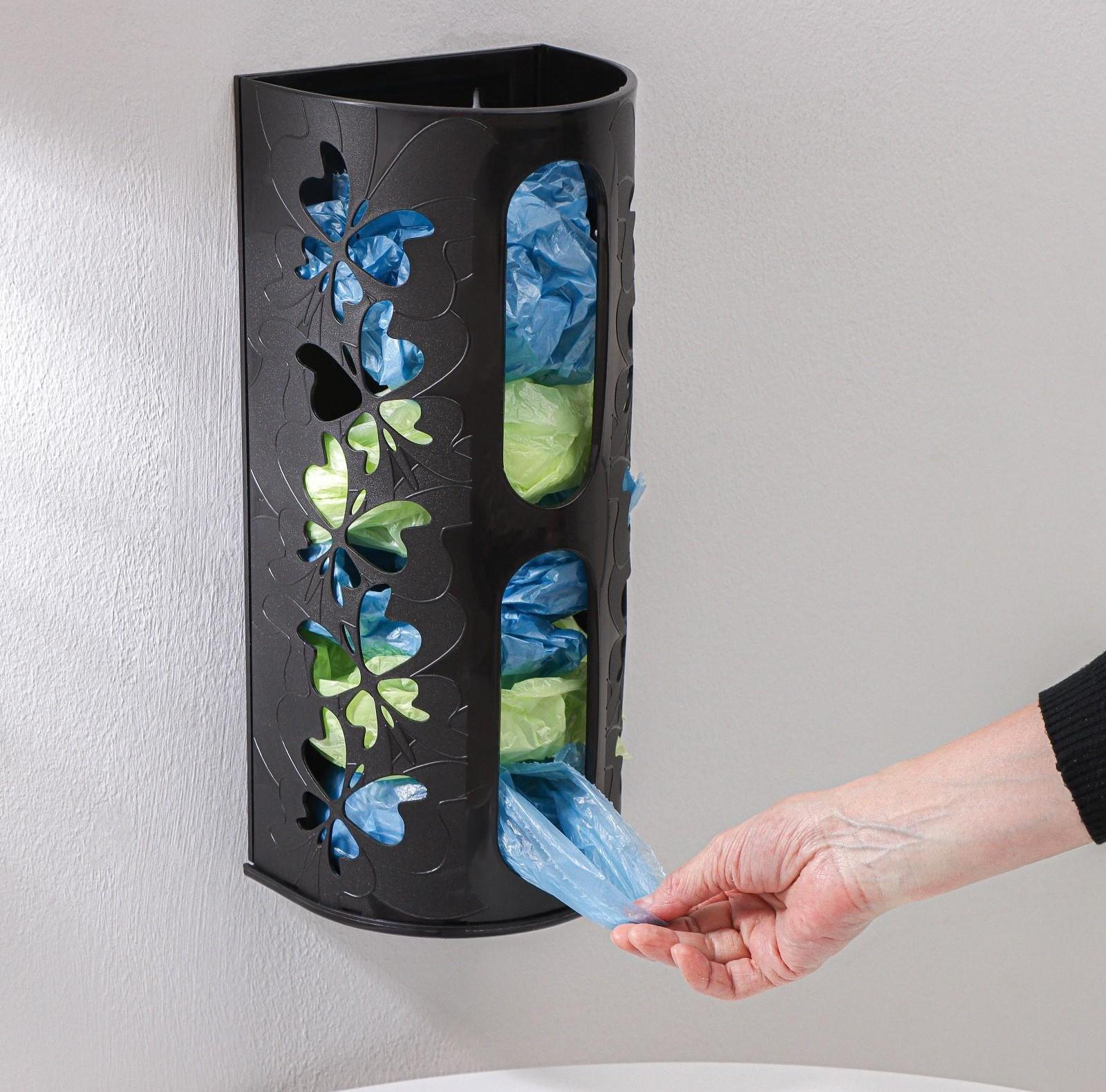 Корзина для пакетов Fly, 16,8×13,3×37,5 см, цвет чёрный