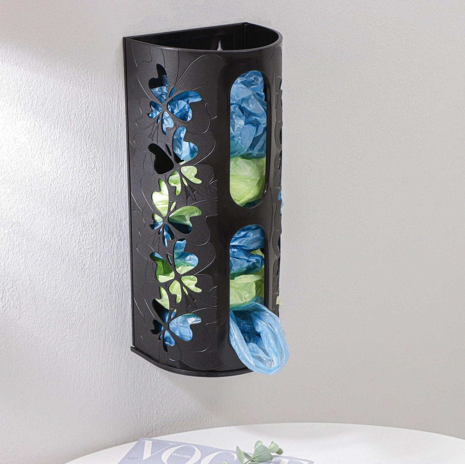 Корзина для пакетов Fly, 16,8×13,3×37,5 см, цвет чёрный