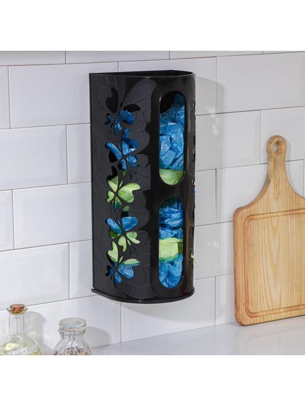 Корзина для пакетов Fly, 16,8×13,3×37,5 см, цвет чёрный