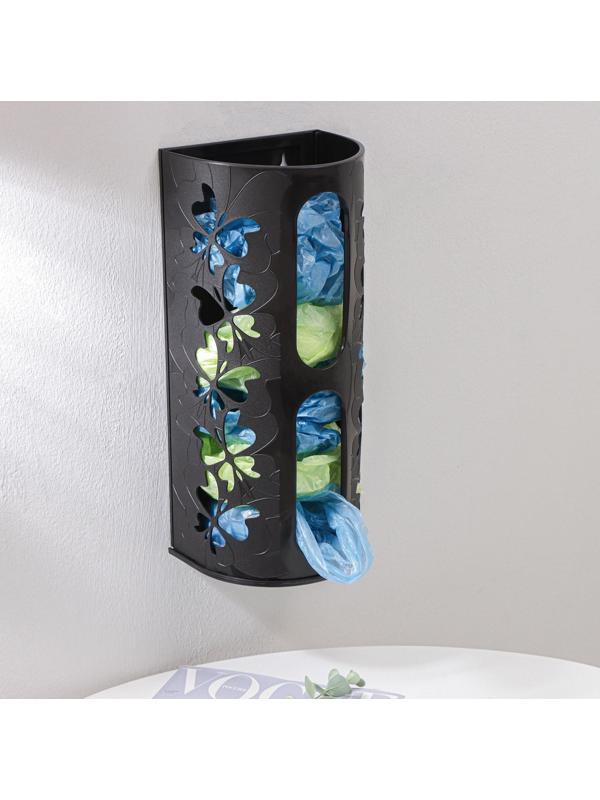 Корзина для пакетов Fly, 16,8×13,3×37,5 см, цвет чёрный