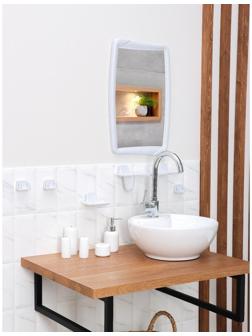 Набор для ванной комнаты, цвет белый мрамор