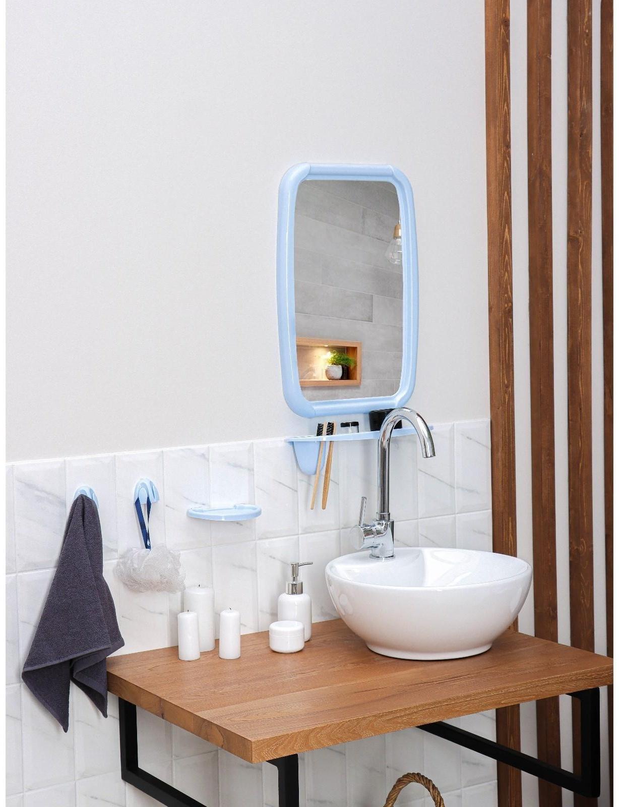 Набор для ванной комнаты Optima, цвет светло-голубой