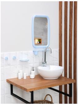 Набор для ванной комнаты Optima, цвет светло-голубой