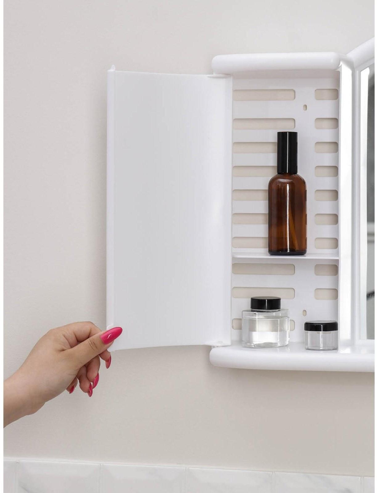 Шкафчик зеркальный для ванной комнаты «Арго», цвет снежно-белый