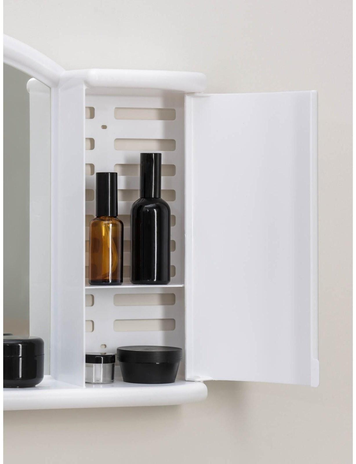 Шкафчик зеркальный для ванной комнаты «Арго», цвет снежно-белый