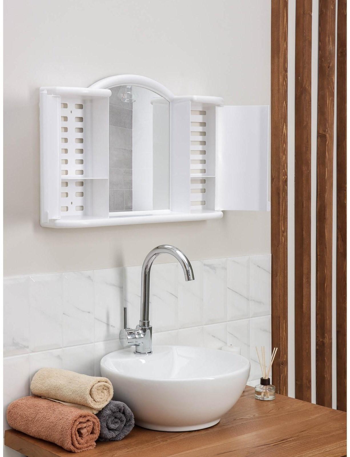 Шкафчик зеркальный для ванной комнаты «Арго», цвет снежно-белый