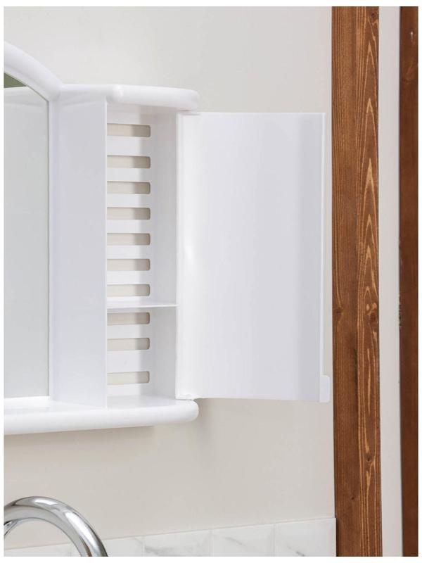 Шкафчик зеркальный для ванной комнаты «Арго», цвет снежно-белый