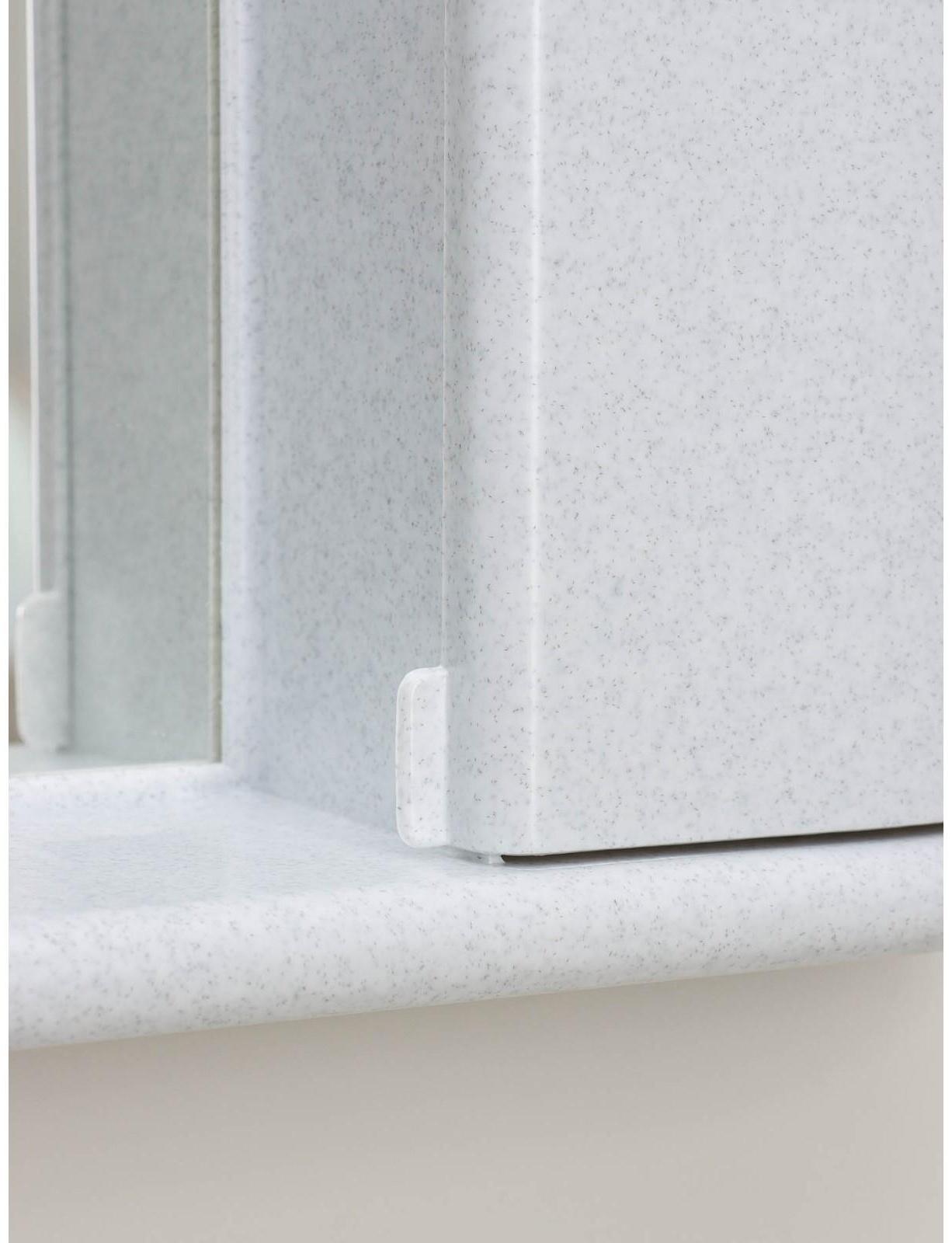 Шкафчик зеркальный для ванной комнаты «Арго», цвет белый мрамор