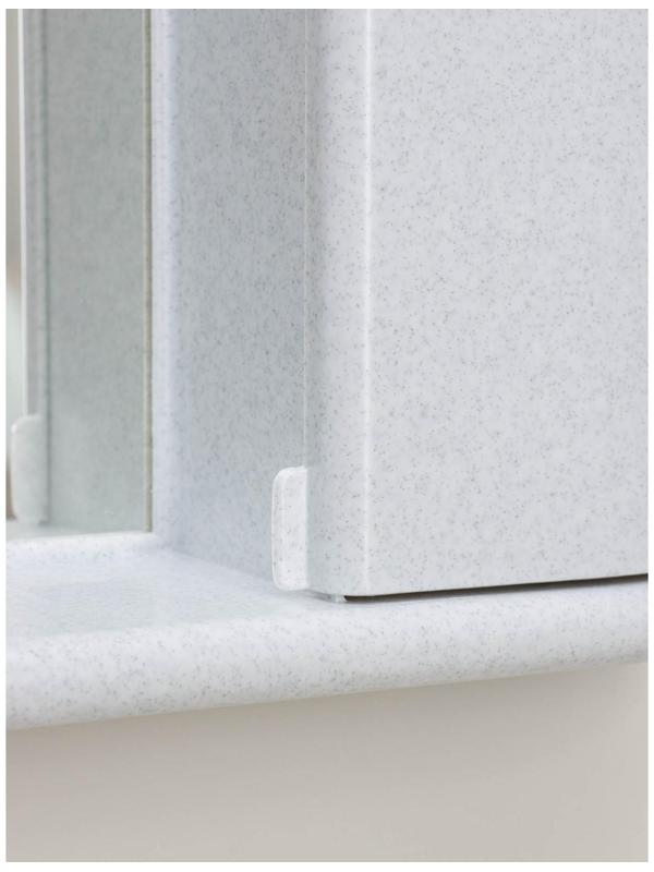 Шкафчик зеркальный для ванной комнаты «Арго», цвет белый мрамор