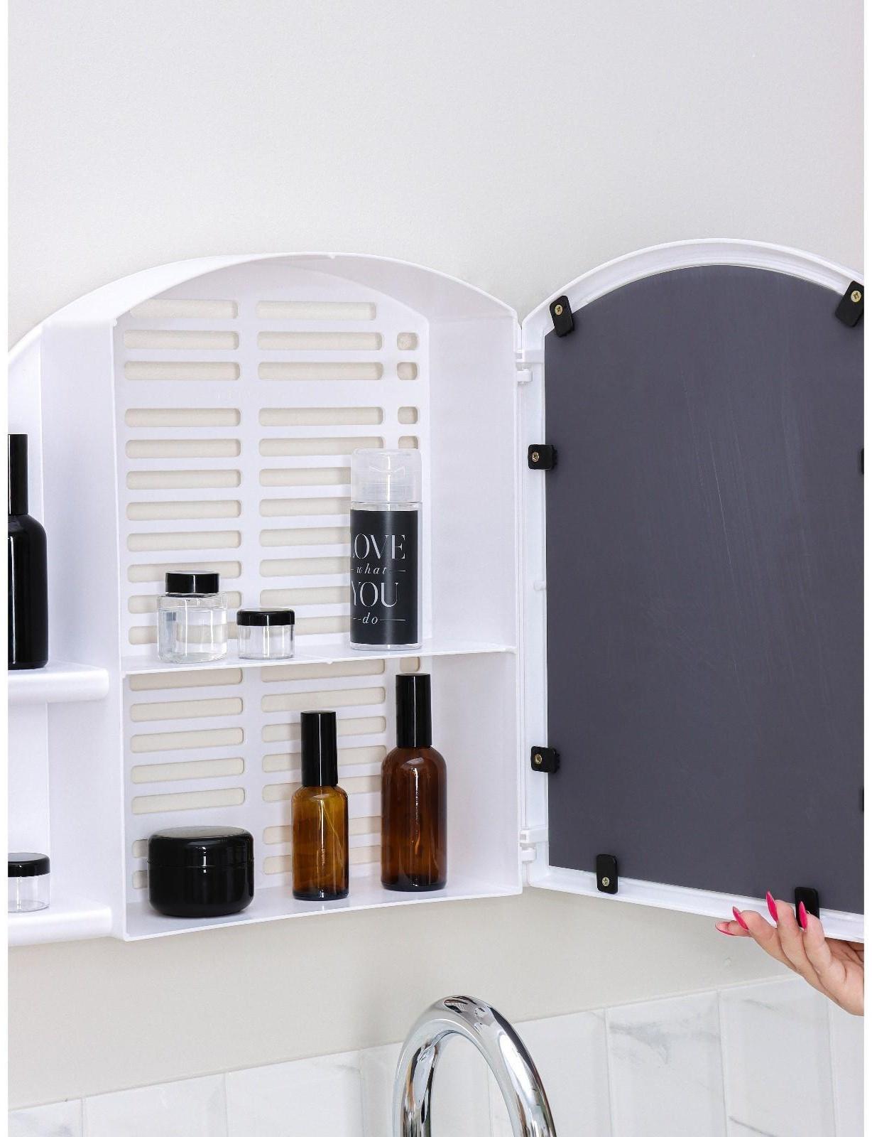 Шкафчик для ванной комнаты с зеркалом «Орион», цвет снежно-белый