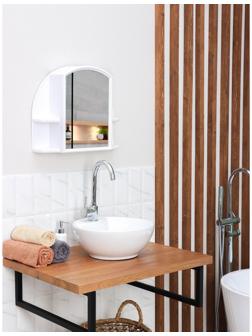 Шкафчик для ванной комнаты с зеркалом «Орион», цвет снежно-белый