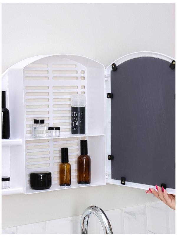 Шкафчик для ванной комнаты с зеркалом «Орион», цвет снежно-белый