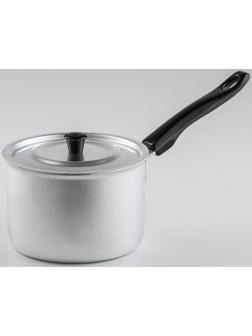 Ковш с крышкой Consul, 1,5 л, d=14 см, пластиковая ручка, цвет хромированный