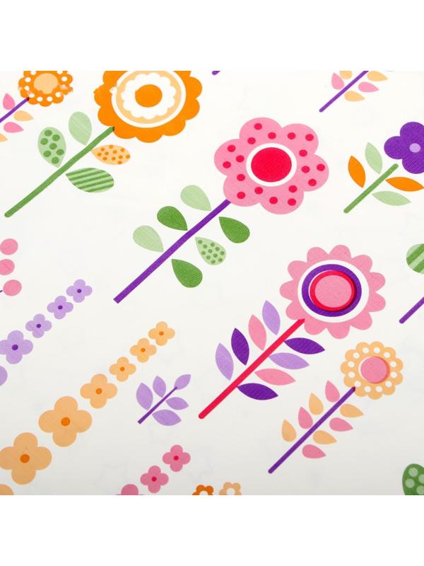 Клеёнка с ПВХ-покрытием, 70х100 см, цвета МИКС