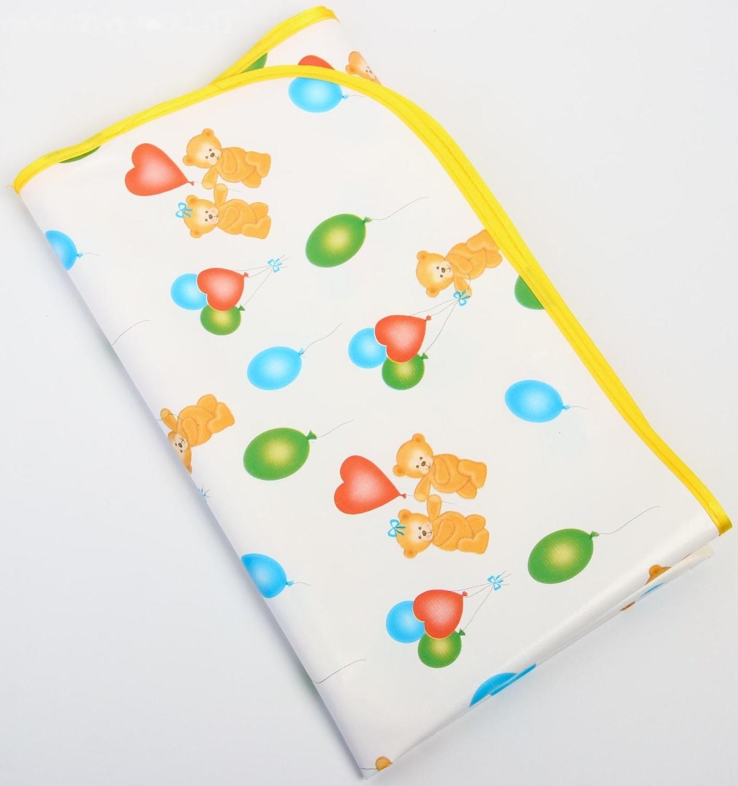 Клеёнка с ПВХ-покрытием, 70х100 см, на резинке, цвета МИКС