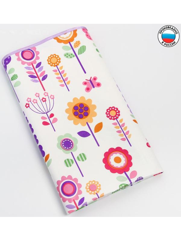 Клеёнка с ПВХ-покрытием, 70х100 см, на резинке, цвета МИКС