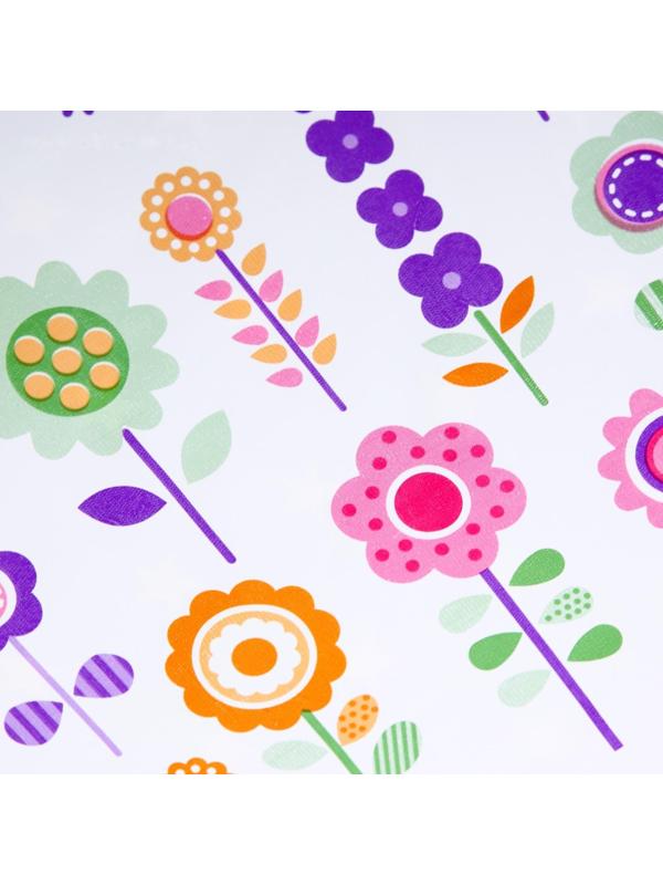 Клеёнка с ПВХ-покрытием, 70х100 см, на резинке, цвета МИКС