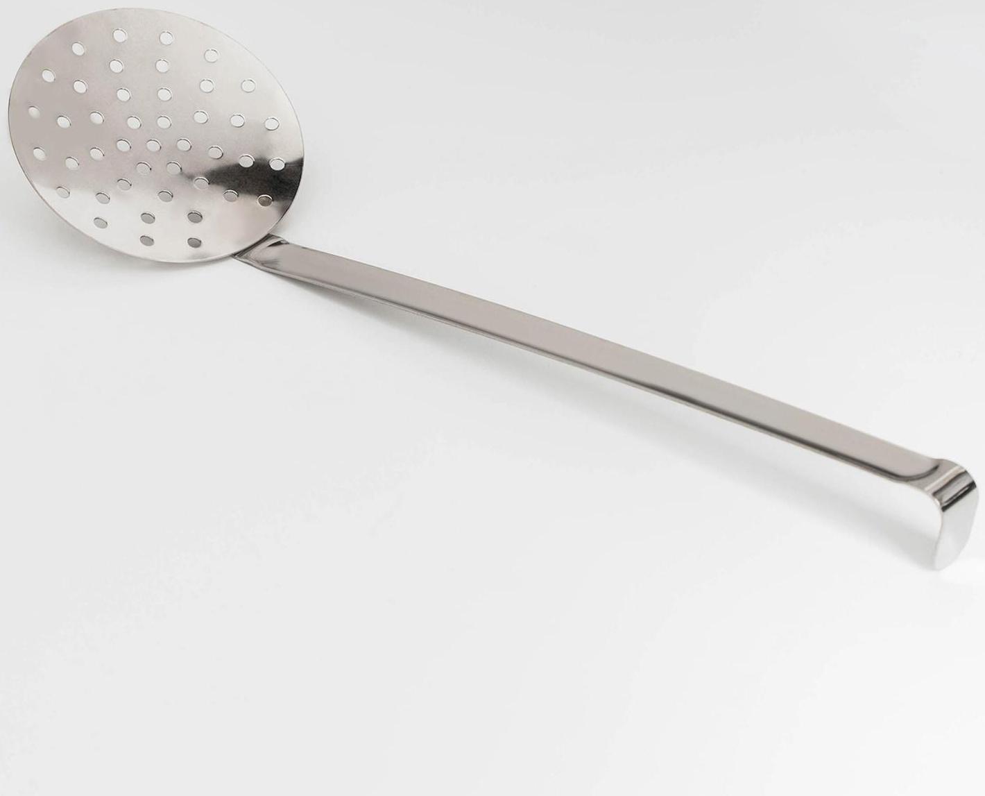 Шумовка большая «Кулинар», упрощённая обработка, 40,7 см, толщина 2 мм, цвет серебряный