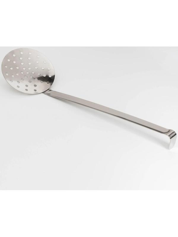 Шумовка большая «Кулинар», упрощённая обработка, 40,7 см, толщина 2 мм, цвет серебряный