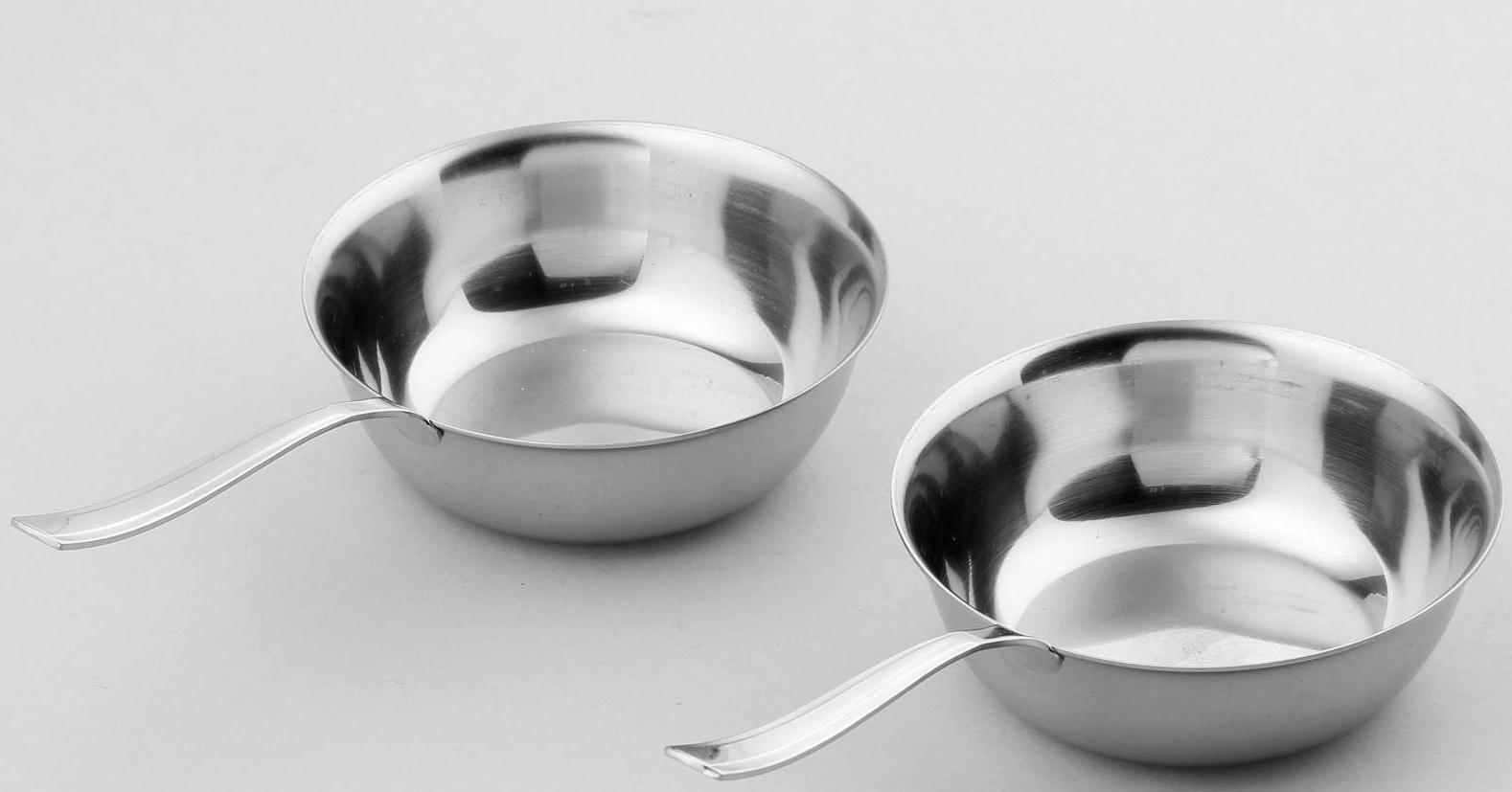 Набор кокотниц больших «Универсал», 2 предмета: 150 мл, толщина 2 мм, на подвесе, цвет хромированный