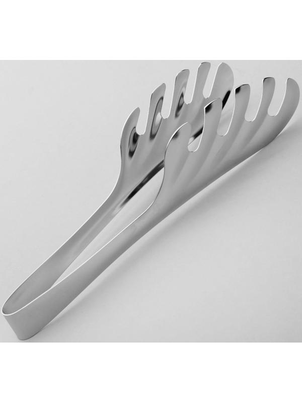 Щипцы для спагетти, h=22 см, толщина 0,8 мм, цвет серебряный