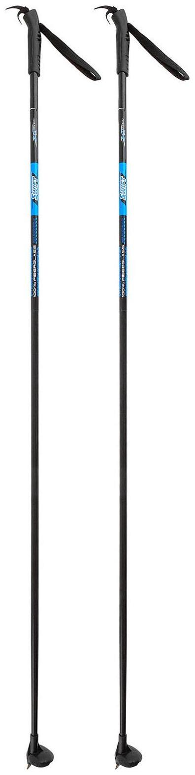 Палки лыжные стеклопластиковые, длина 160 см, цвета микс