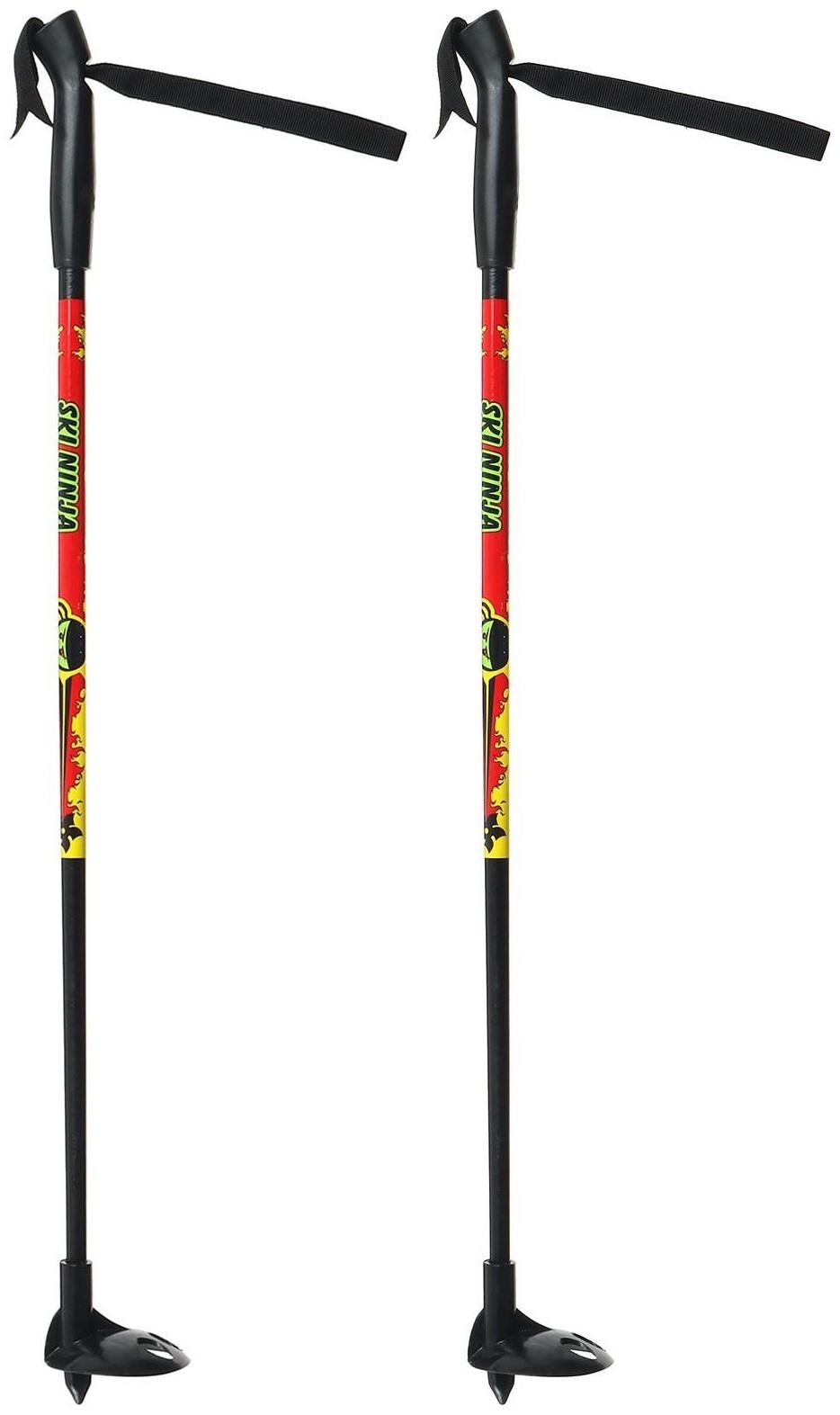 Палки лыжные стеклопластиковые, длина 65 см, цвета микс