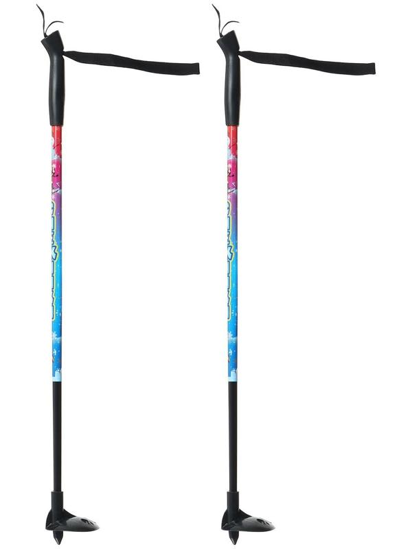 Палки лыжные стеклопластиковые, длина 65 см, цвета микс
