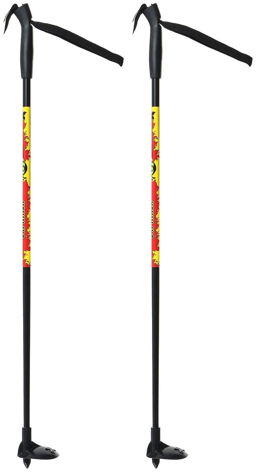 Палки лыжные стеклопластиковые, длина 75 см, цвета микс