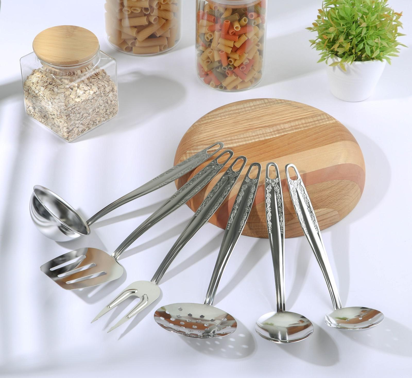 Набор кухонных принадлежностей «Родник», 6 предметов, на подвесе