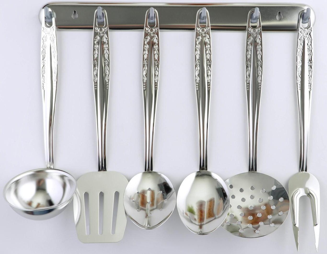 Набор кухонных принадлежностей «Родник», 6 предметов, на подвесе