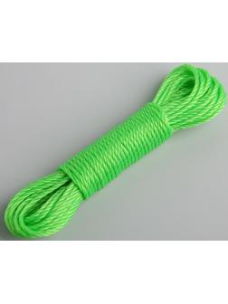 Верёвка бельевая Доляна, d=3 мм, длина 10 м, цвет МИКС