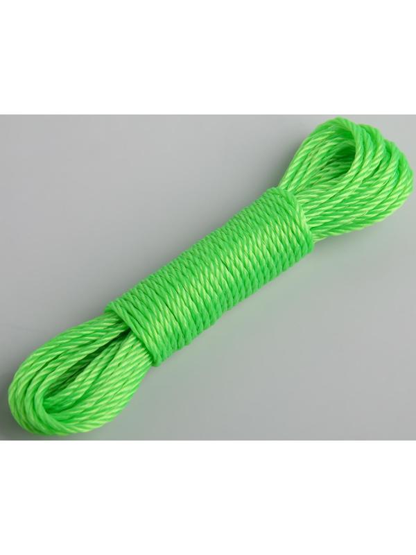 Верёвка бельевая Доляна, d=3 мм, длина 10 м, цвет МИКС