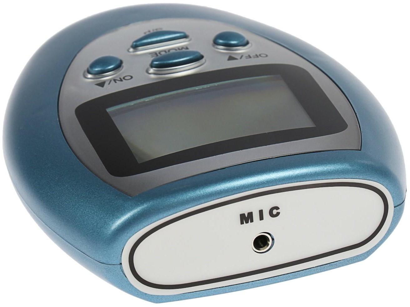 Массажёр для тела Luazon LEM-29, миостимулятор, 3 режима, 4 электрода, 2хААА, голубой