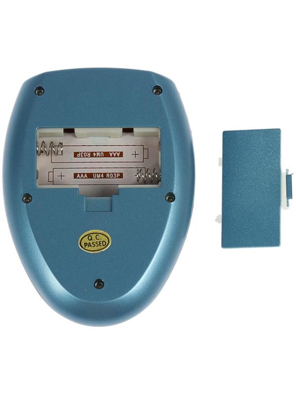 Массажёр для тела Luazon LEM-29, миостимулятор, 3 режима, 4 электрода, 2хААА, голубой