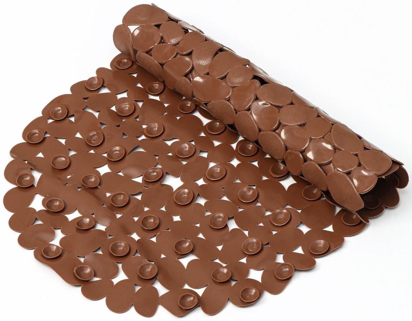 SPA-коврик для ванны на присосках Доляна «Крупная галька», 33×63 см, цвет МИКС