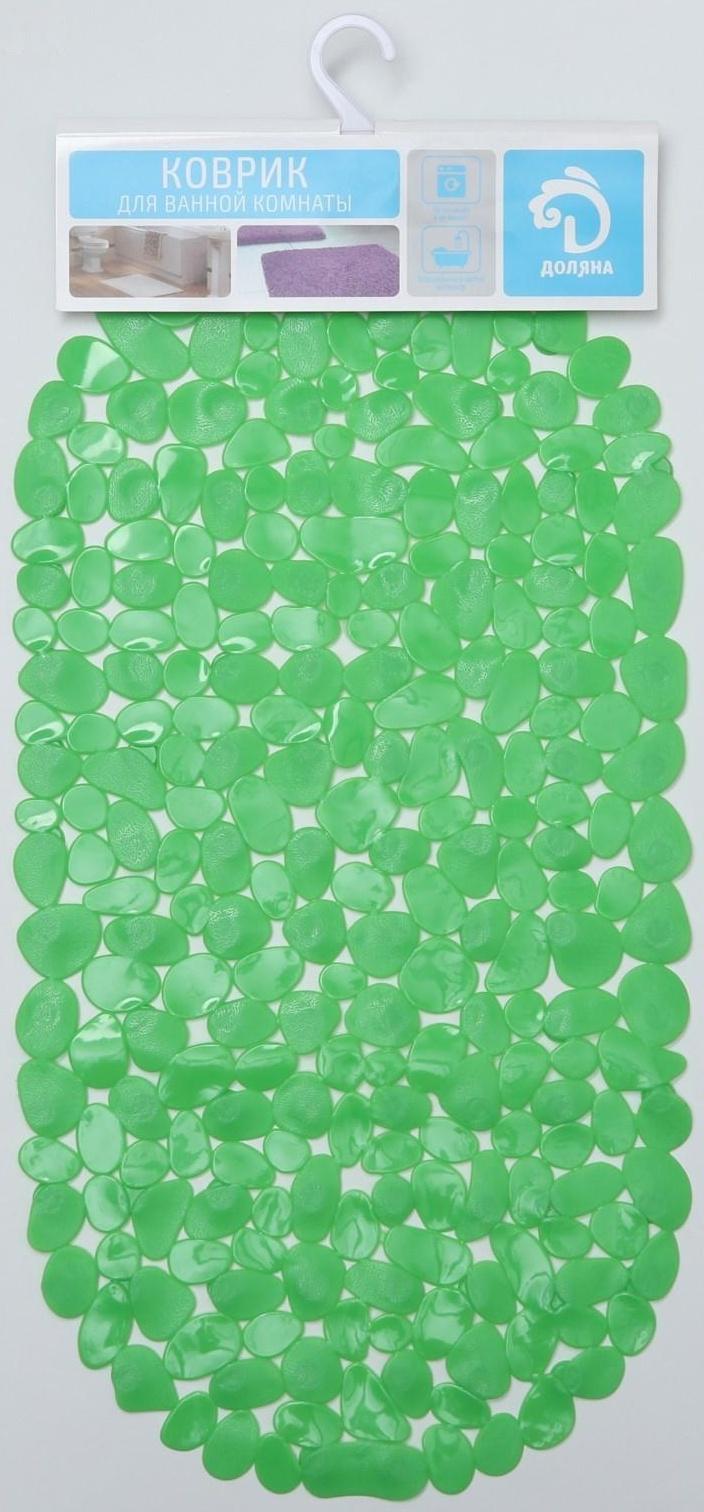 SPA-коврик для ванны на присосках Доляна «Крупная галька», 33×63 см, цвет МИКС