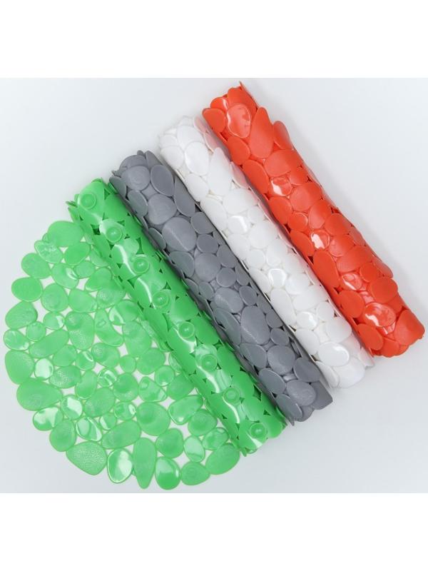 SPA-коврик для ванны на присосках Доляна «Крупная галька», 33×63 см, цвет МИКС